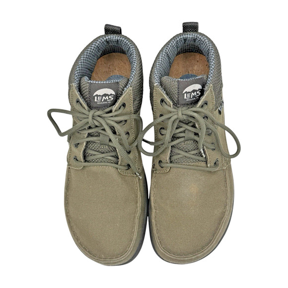 Lems Boulder Boot Mid Vegan Military Green Canvas Zero Drop Men’s 10 main image 7